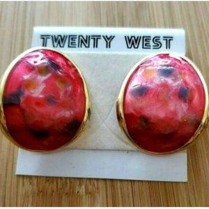 Twenty West Earrings NWT Watermelon Slices Pierced